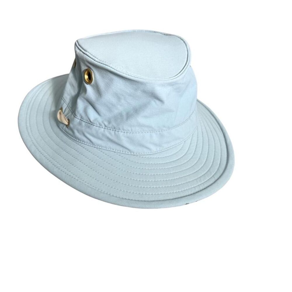 Tilley Endurables Hat Size 7 3/8 Large Light Blue Outdoor Hiking Travel Sun Hat